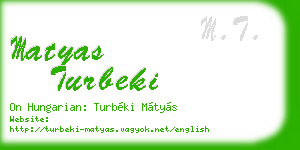 matyas turbeki business card
